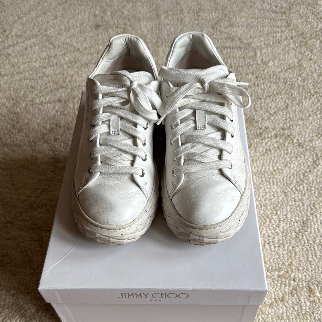 Jimmy Choo Dimond Light Low Top Sneakers. Size 36